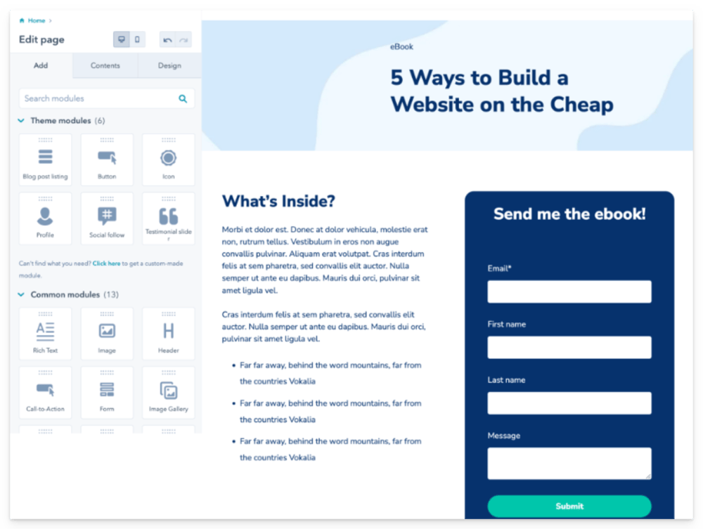 hubspot-landing-pages