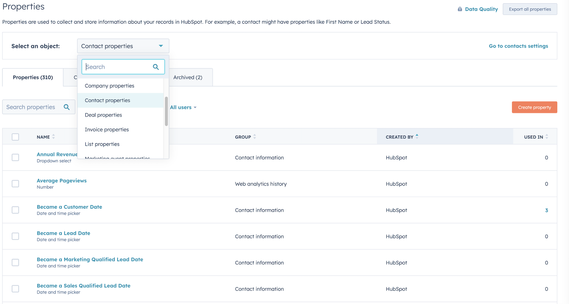hubspot-custom-properties-select-object