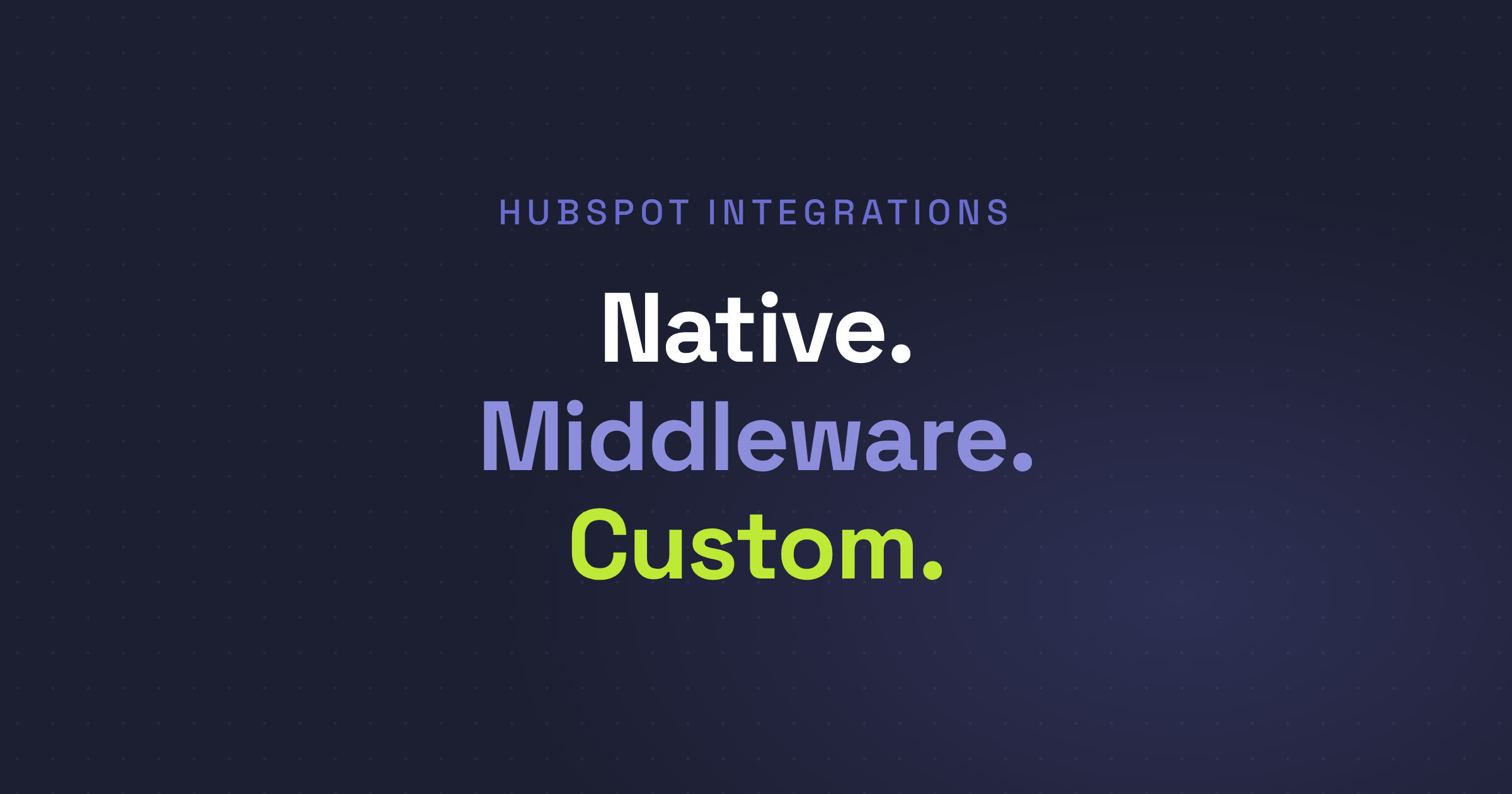 hubspot integrations